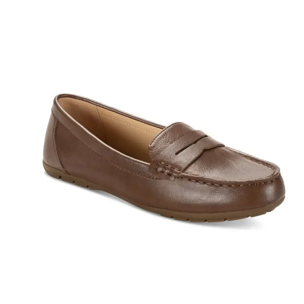 NWOB Style & Co Women's Serafinaa Driver Penny Loafers Brown 6.5